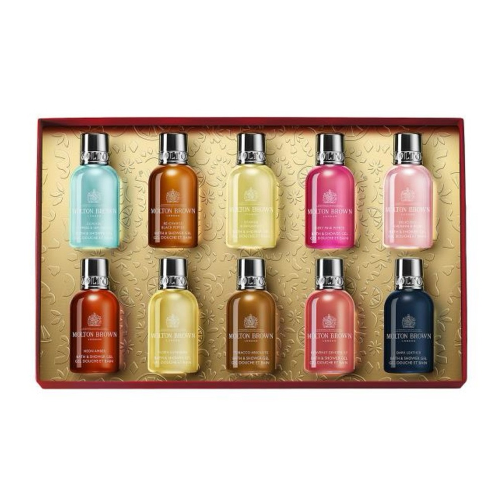 MOLTON BROWN 10p Holiday Stocking Stuffer Body Wash Set 10x1.7oz each NIB